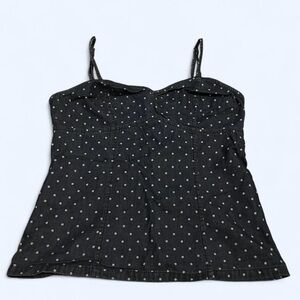 Black Polka Dot Women's Top
